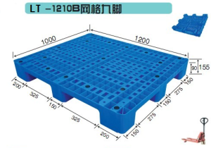 1200x1000x155ベント静的負荷6トン地上使用プラスチックパレット