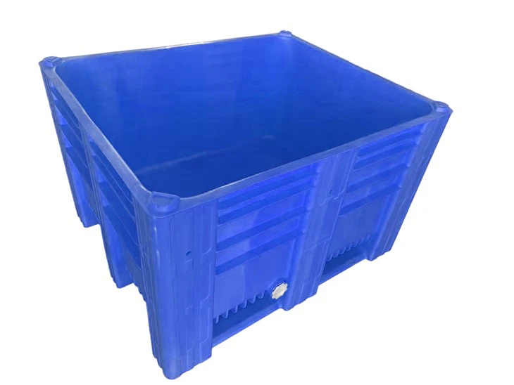 青4-蓋付きのソリッドプラスチックパレットボックス